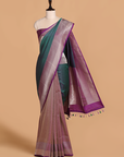 Purple Patli Pallu Saree in Silk