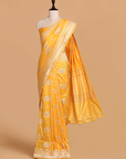Golden Yellow Butta Saree in Silk