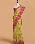 Pista Green Butti Saree in Silk