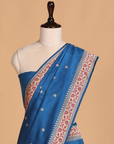 Royal Blue Butti Saree in Silk