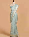 Firozi Butti Saree in Silk