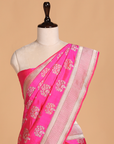 Rani Pink Butta Saree in Silk