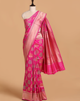 Pink Butta Saree in Silk