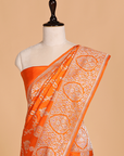 Orange Tulsi Jaal Saree in Silk