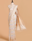 Off White Jaal Saree in Silk