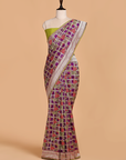 Purple Jaal Saree in Silk