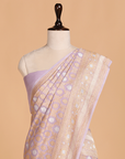 Mauve Jaal Saree in Muslin Silk