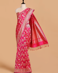 Rani Pink Jaal Saree in Silk