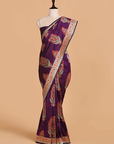 Purple Butta Saree in Silk