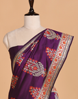 Purple Butta Saree in Silk