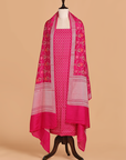Rani Pink without Zari Dress in Georgette Tussar