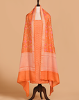 Orange without Zari Dress in Georgette Tussar