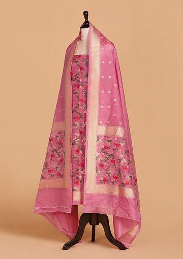 Pink Jaal Dress in Silk