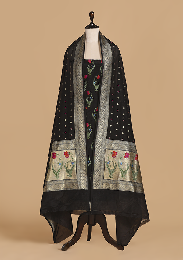 Black Butta Dress in  Silk