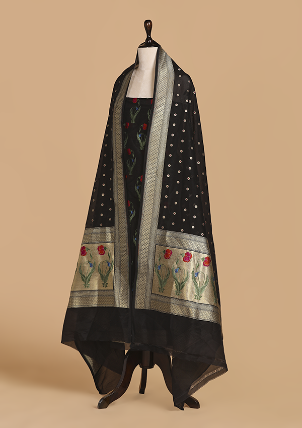 Black Butta Dress in  Silk