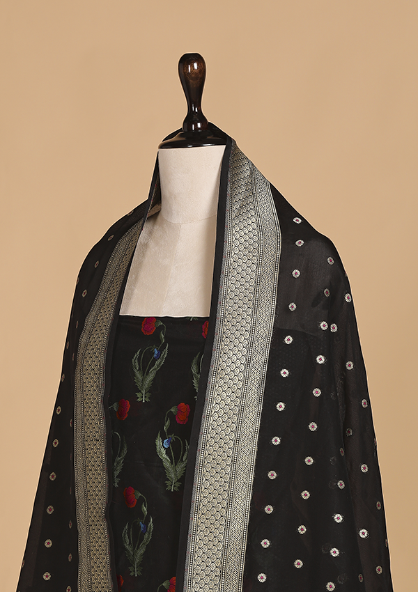 Black Butta Dress in  Silk