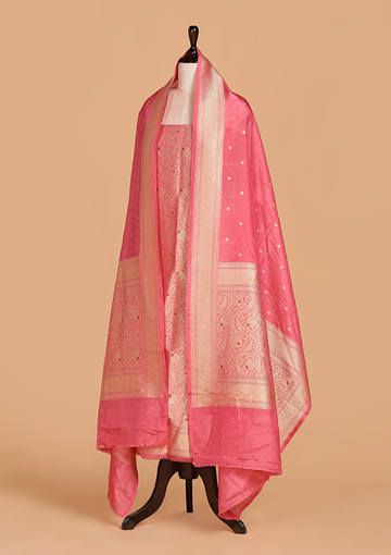 Gajar Pink Jaal Dress in Silk