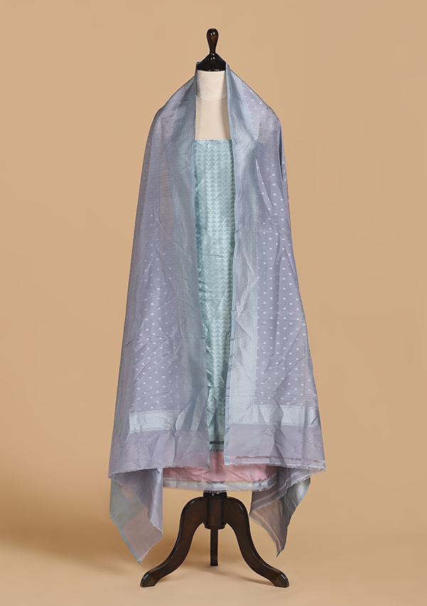 Grey Without Zari Dress in Silk