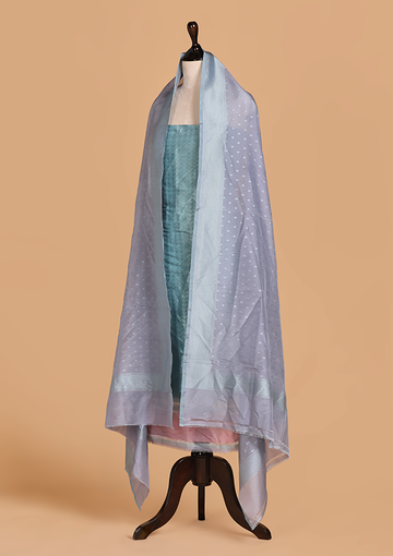 Grey Without Zari Dress in Silk