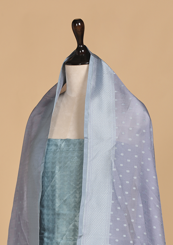 Grey Without Zari Dress in Silk