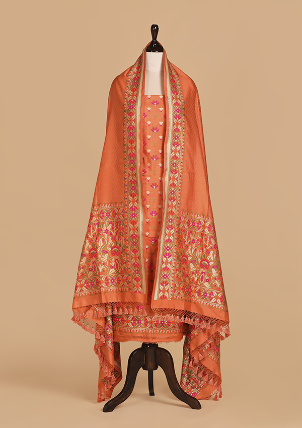 Orange Butti Dress in Silk