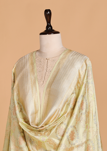 Pista Jaal Dupatta in Silk