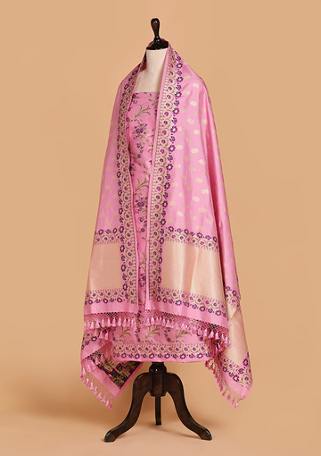 Light Pink Jaal Dress in Silk