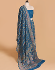 Royal Blue Jaal Bandhani Saree in Georgette