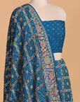 Royal Blue Jaal Bandhani Saree in Georgette