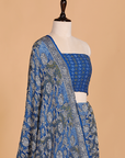 Royal Blue Jaal Bandhani Saree in Georgette