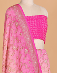 Pink Jaal Bandhani Saree in Georgette