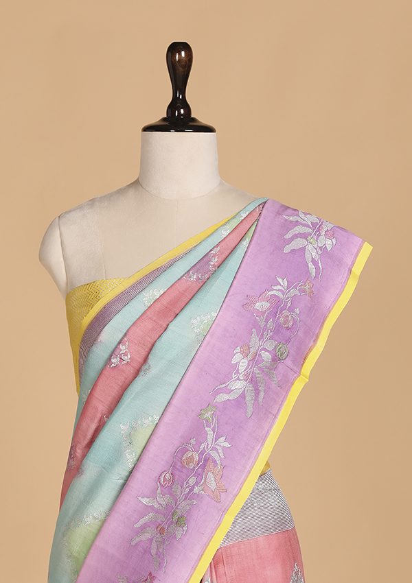 Wine Rangkat Saree in Georgette Tussar