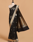 Black Butti Saree in Silk