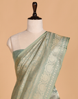 Pista Green Brocade Saree in Silk