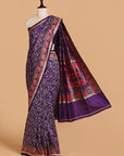 Purple Jaal Saree in Silk