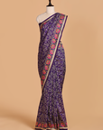 Purple Jaal Saree in Silk