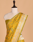 Mustard Yellow Jaal Saree in Silk