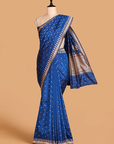 Royal Blue Butti Saree in Silk