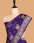 Purple Butta Saree In Muslin Silk