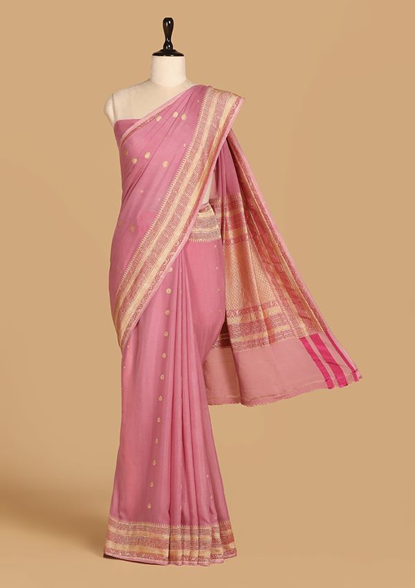 Lavender Butti Saree in Georgette