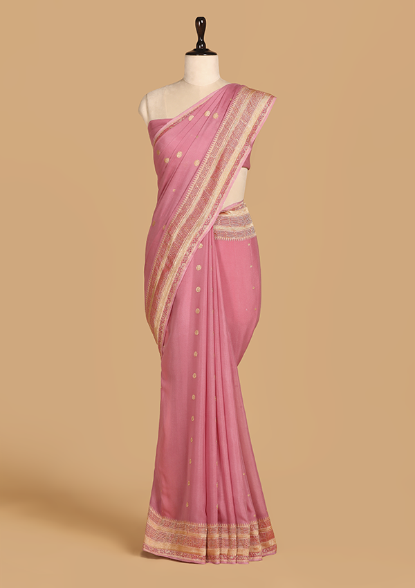 Lavender Butti Saree in Georgette