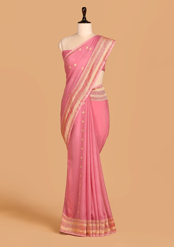 Lavender Butti Saree in Georgette