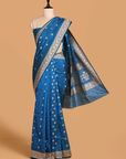 Peacock Blue Butti Saree in Silk