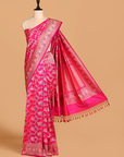 Rani Pink Jaal Saree In Silk