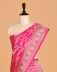 Rani Pink Jaal Saree In Silk