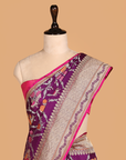 Purple Jaal Saree In Silk