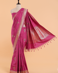 Pink Butta Saree in Silk