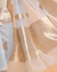 Sky Blue Butta Saree in Kora Silk