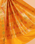 Mustard Yellow Patola Saree in Silk