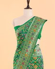 Bottle Green Patola Saree in Silk